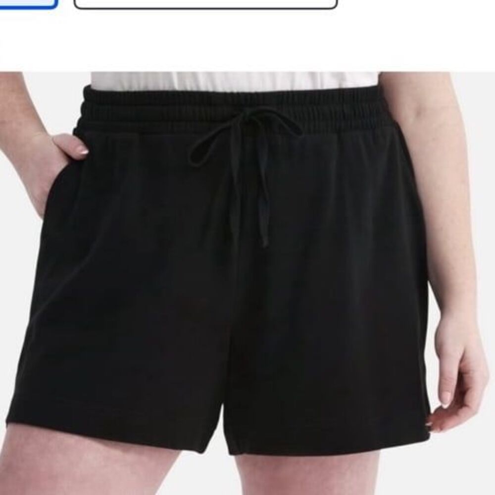 Black cotton drawstring shorts plus size 4x New